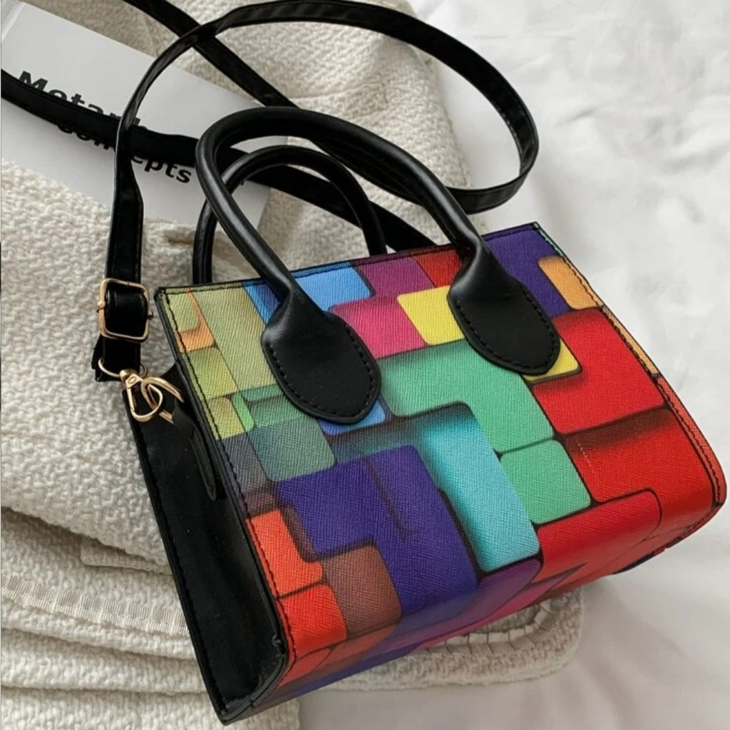 Rec Multi Color Block Bag