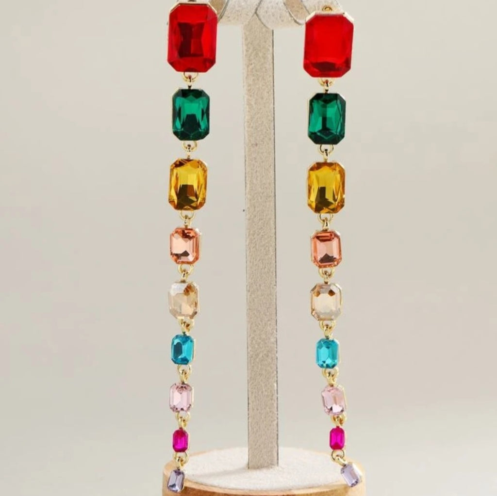 Rainbow Jeweled Earring