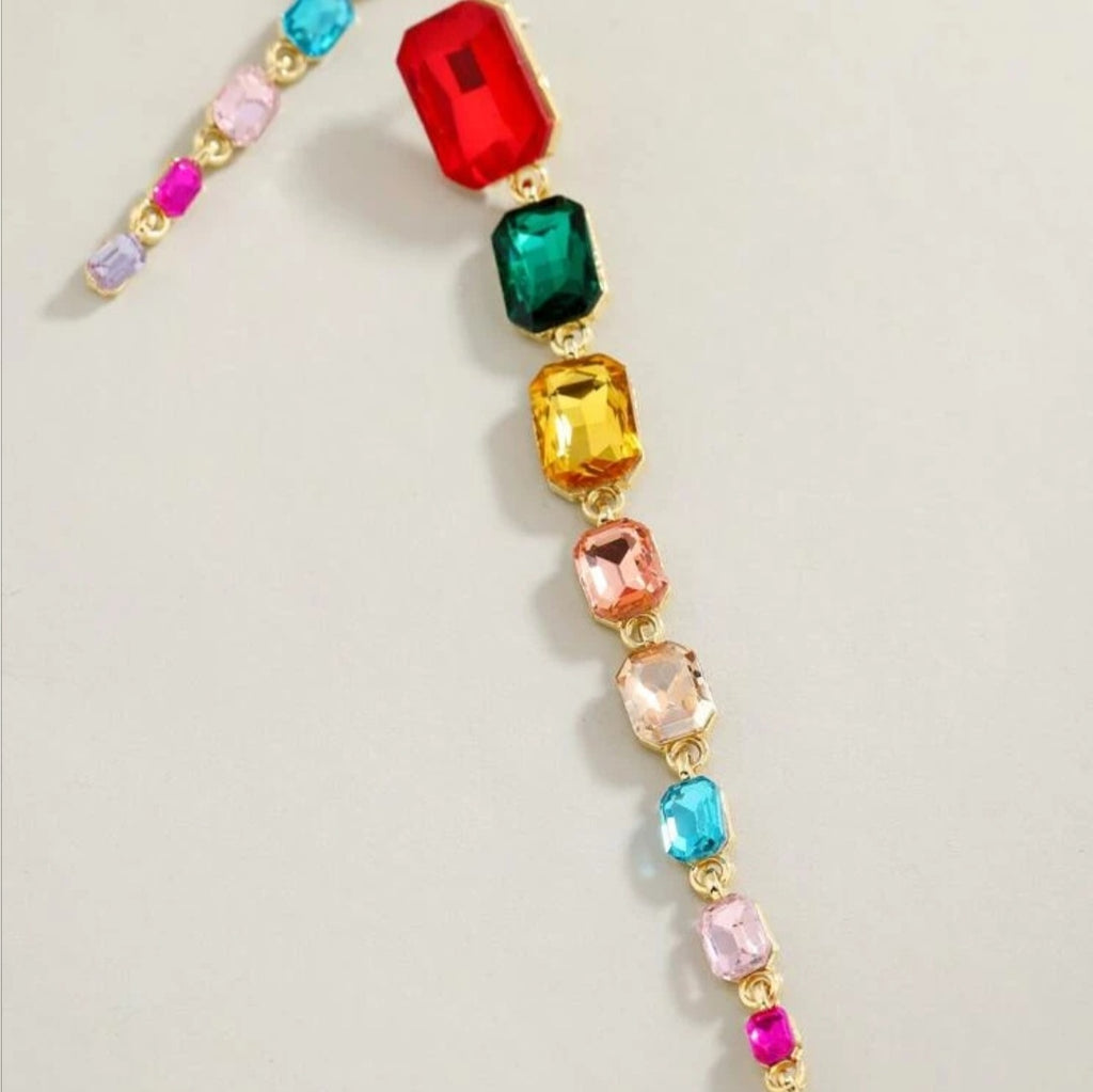 Rainbow Jeweled Earring